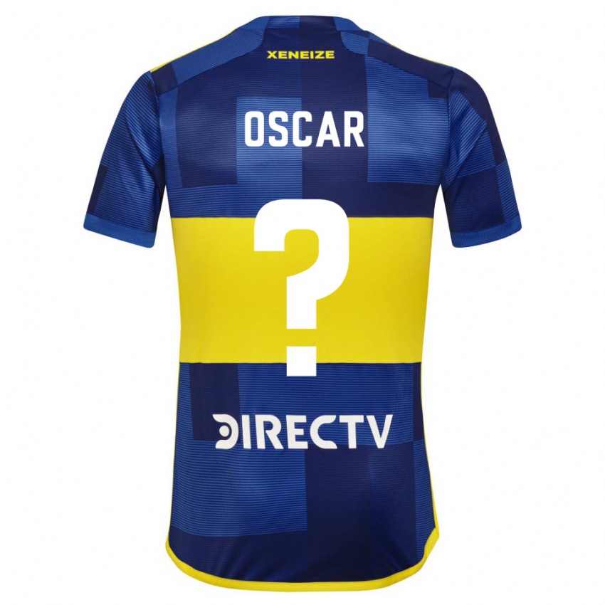 Kinder Oscar Romero #0 Blau Gelb Heimtrikot Trikot 2024/25 T-Shirt