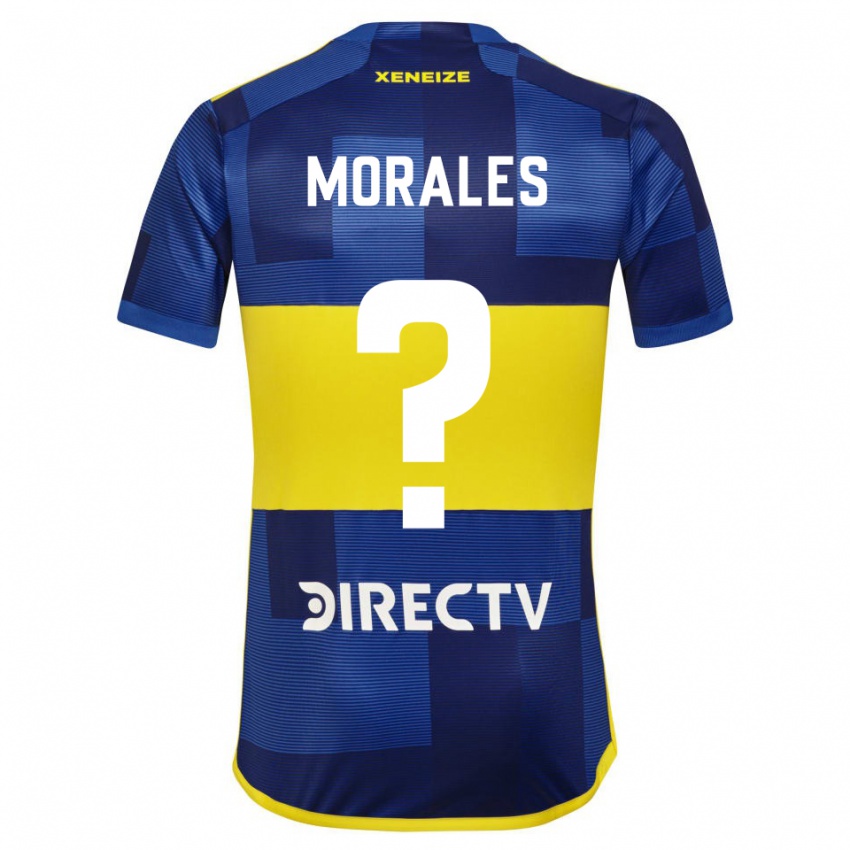 Kinder Gonzalo Morales #0 Blau Gelb Heimtrikot Trikot 2024/25 T-Shirt