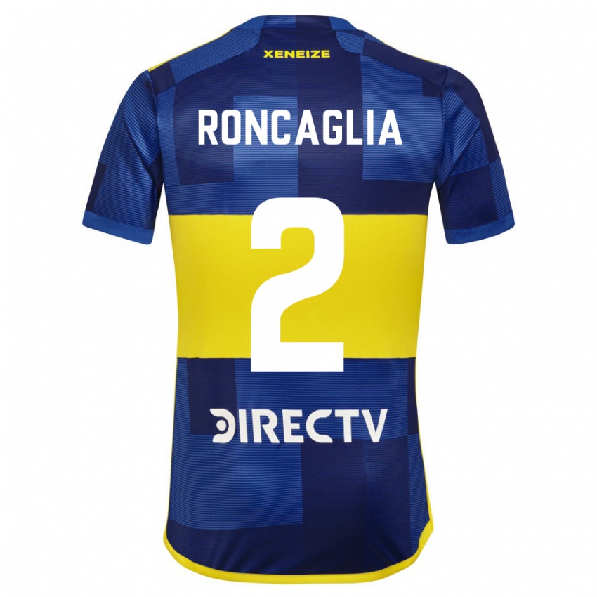 Kinder Facundo Roncaglia #2 Blau Gelb Heimtrikot Trikot 2024/25 T-Shirt