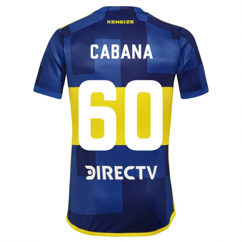 Kinder Juan Pablo Cabana #60 Blau Gelb Heimtrikot Trikot 2024/25 T-Shirt