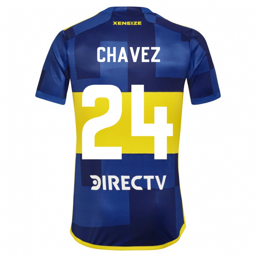 Kinder Gabriela Chavez #24 Blau Gelb Heimtrikot Trikot 2024/25 T-Shirt