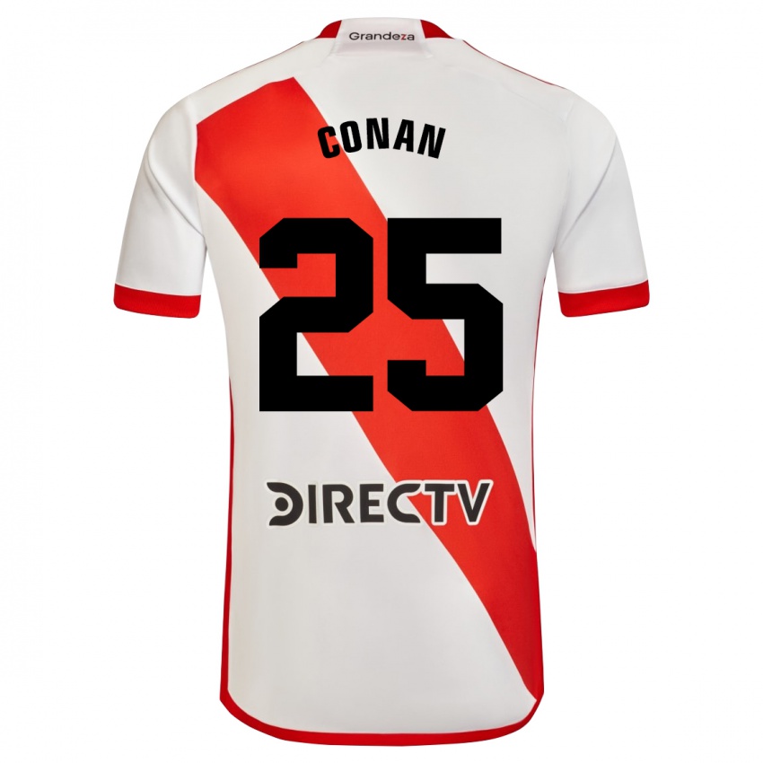 Kinder Conan Ledesma #25 Weiß Rot Heimtrikot Trikot 2024/25 T-Shirt