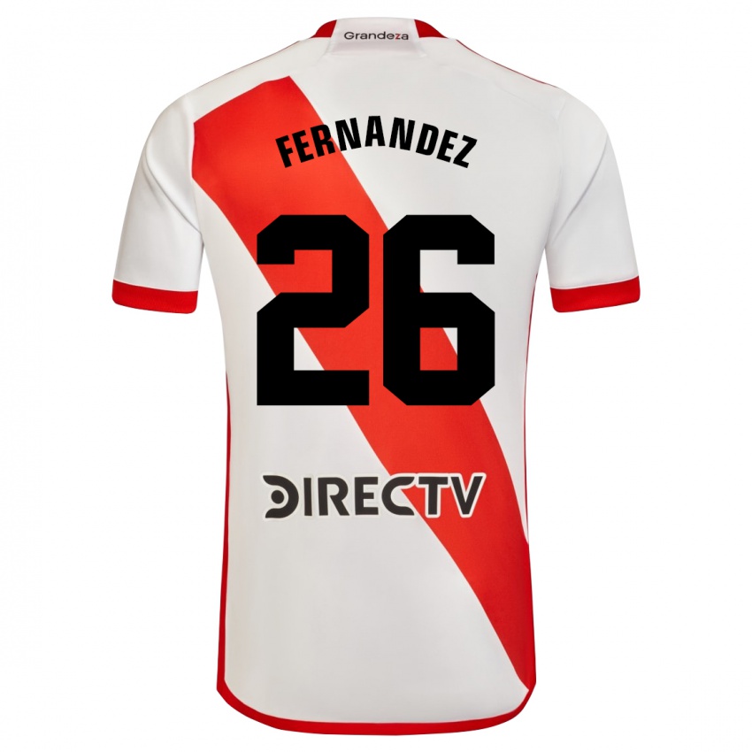 Kinder Nacho Fernández #26 Weiß Rot Heimtrikot Trikot 2024/25 T-Shirt