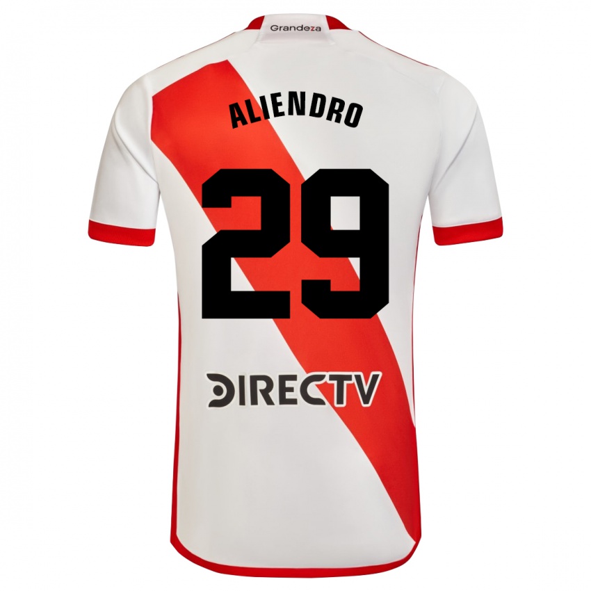 Kinder Rodrigo Aliendro #29 Weiß Rot Heimtrikot Trikot 2024/25 T-Shirt