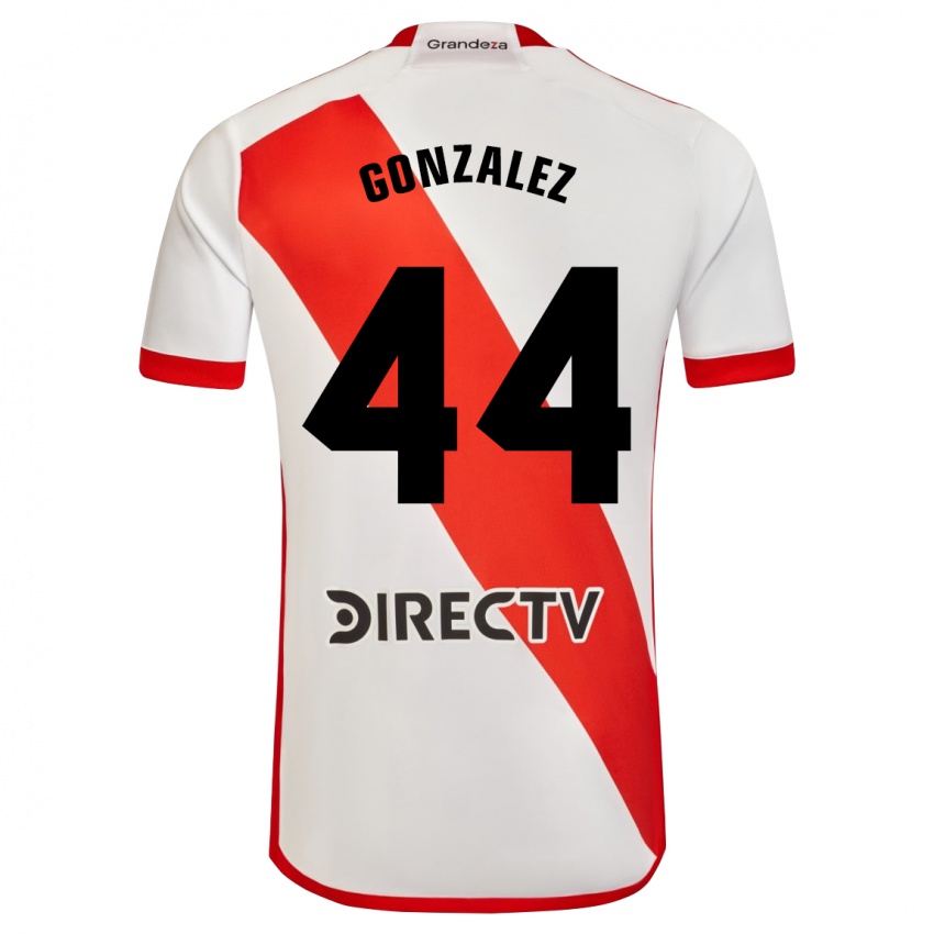 Kinder Alexis González #44 Weiß Rot Heimtrikot Trikot 2024/25 T-Shirt