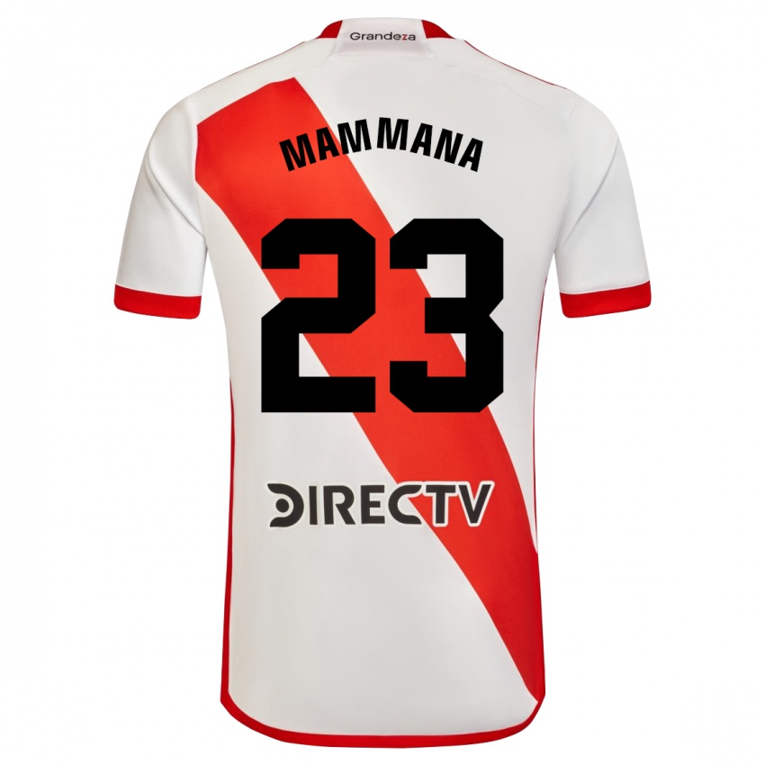 Kinder Emanuel Mammana #23 Weiß Rot Heimtrikot Trikot 2024/25 T-Shirt