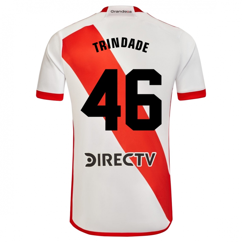 Kinder Gonzalo Trindade #46 Weiß Rot Heimtrikot Trikot 2024/25 T-Shirt