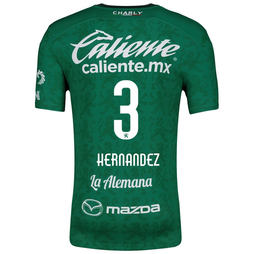 Kinder Pedro Hernández #3 Grün Weiß Heimtrikot Trikot 2024/25 T-Shirt