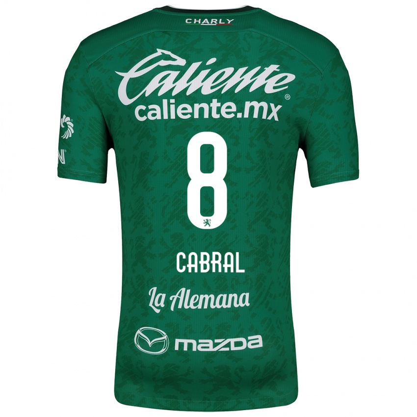 Kinder Luciano Cabral #8 Grün Weiß Heimtrikot Trikot 2024/25 T-Shirt