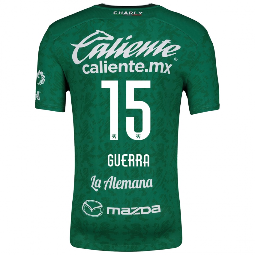 Kinder Edgar Guerra #15 Grün Weiß Heimtrikot Trikot 2024/25 T-Shirt