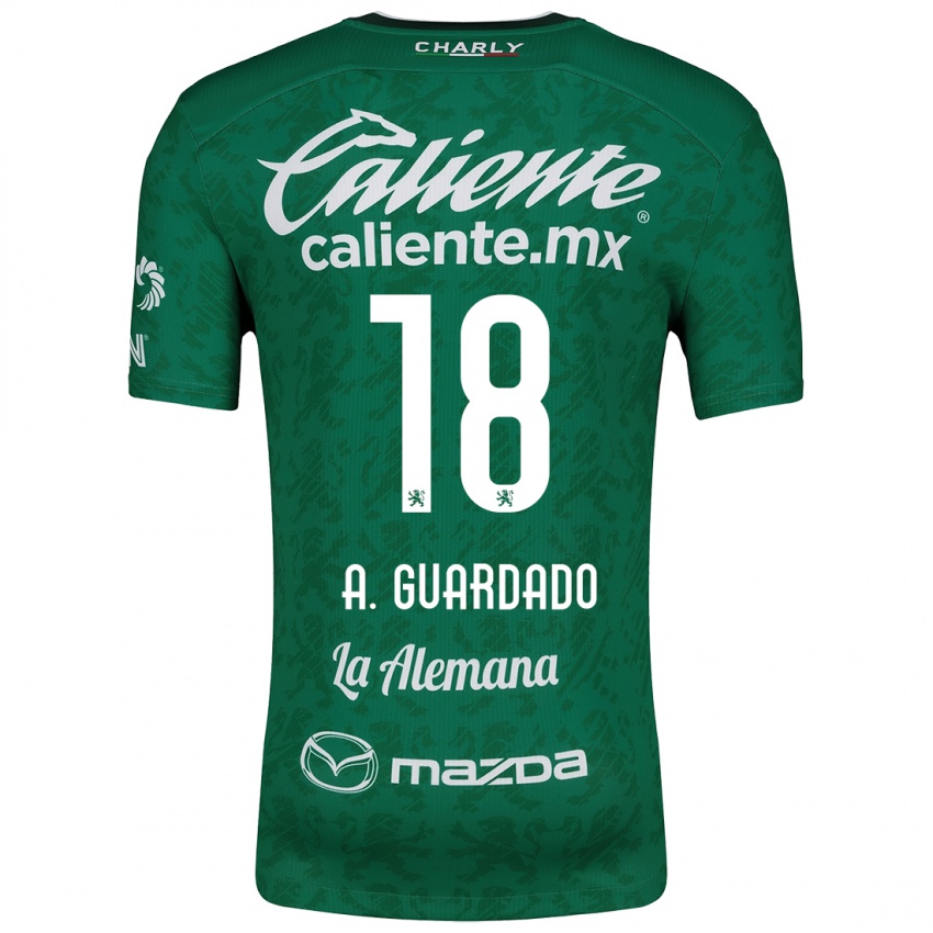 Kinder Andrés Guardado #18 Grün Weiß Heimtrikot Trikot 2024/25 T-Shirt