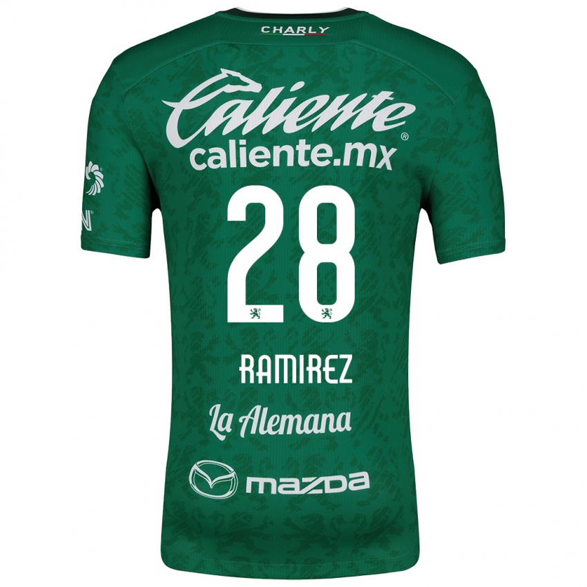 Kinder David Ramírez #28 Grün Weiß Heimtrikot Trikot 2024/25 T-Shirt