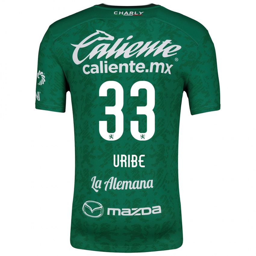 Kinder Héctor Uribe #33 Grün Weiß Heimtrikot Trikot 2024/25 T-Shirt