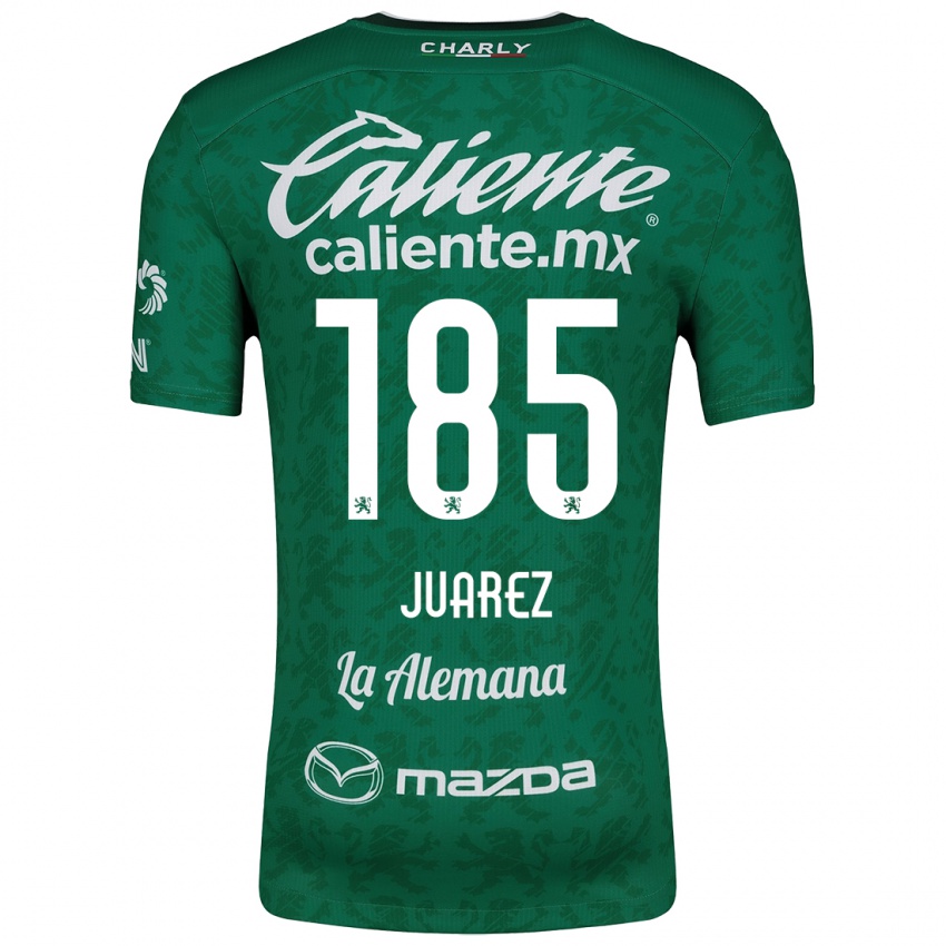 Kinder Moisés Juárez #185 Grün Weiß Heimtrikot Trikot 2024/25 T-Shirt