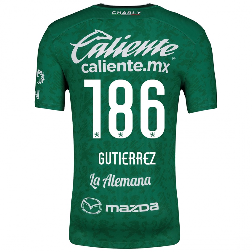 Kinder Alan Gutiérrez #186 Grün Weiß Heimtrikot Trikot 2024/25 T-Shirt