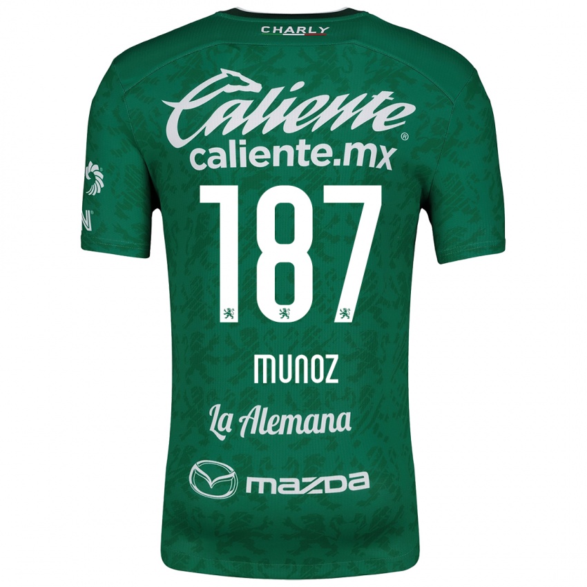 Kinder Diego Muñoz #187 Grün Weiß Heimtrikot Trikot 2024/25 T-Shirt