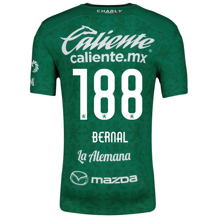 Kinder Juan Bernal #188 Grün Weiß Heimtrikot Trikot 2024/25 T-Shirt