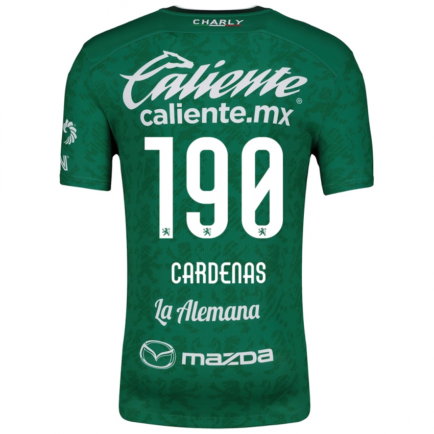 Kinder Emilio Cárdenas #190 Grün Weiß Heimtrikot Trikot 2024/25 T-Shirt