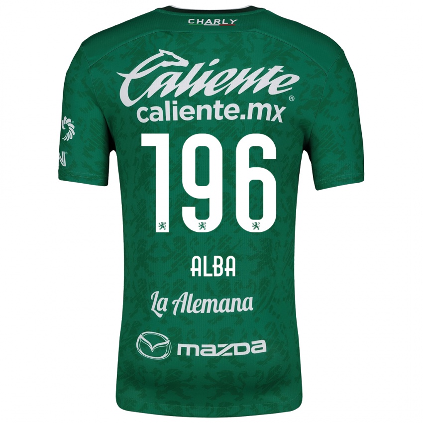 Kinder Óscar Alba #196 Grün Weiß Heimtrikot Trikot 2024/25 T-Shirt