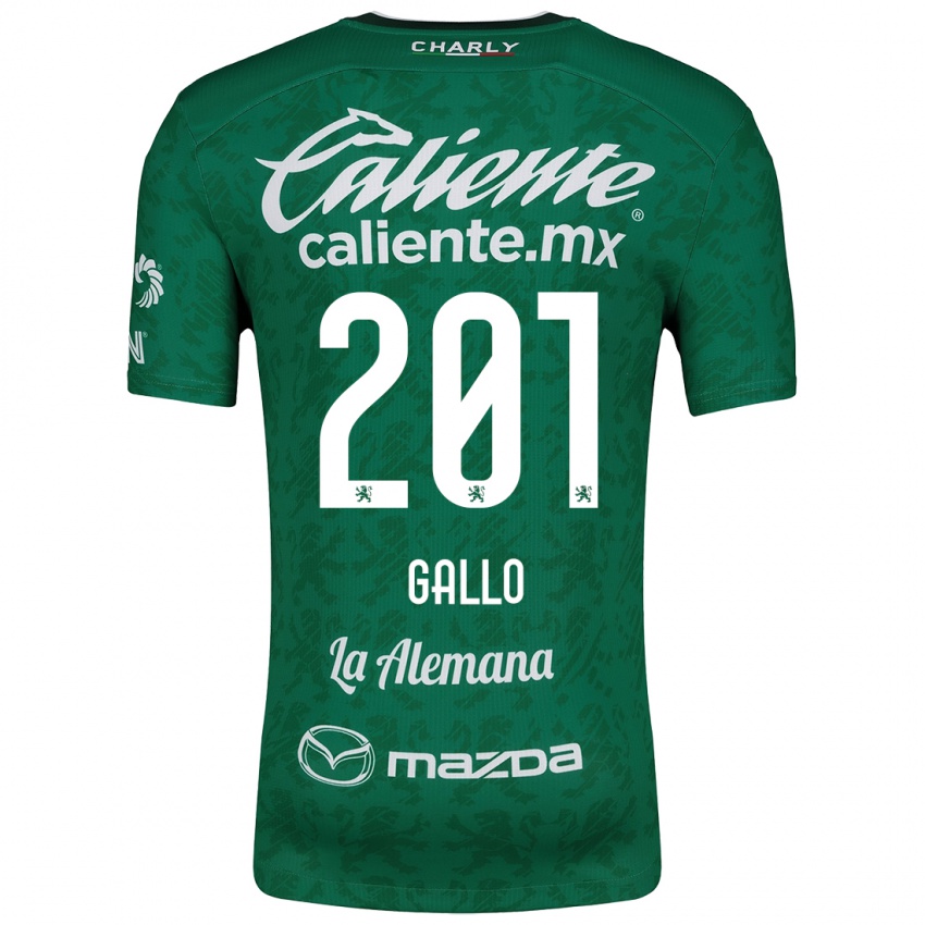 Kinder Andrés Gallo #201 Grün Weiß Heimtrikot Trikot 2024/25 T-Shirt