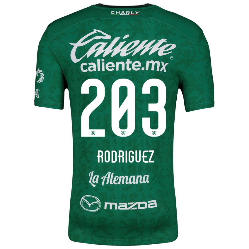 Kinder César Rodríguez #203 Grün Weiß Heimtrikot Trikot 2024/25 T-Shirt