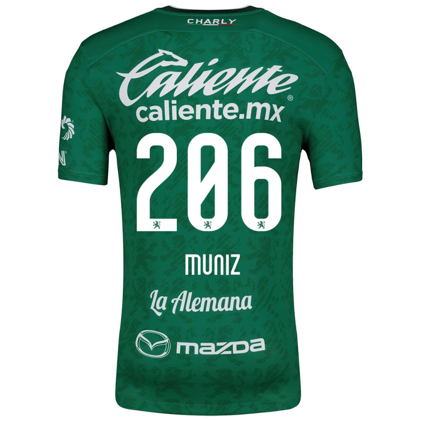 Kinder Isaác Muñíz #206 Grün Weiß Heimtrikot Trikot 2024/25 T-Shirt