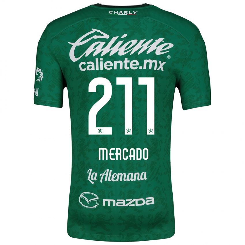 Kinder Diego Mercado #211 Grün Weiß Heimtrikot Trikot 2024/25 T-Shirt