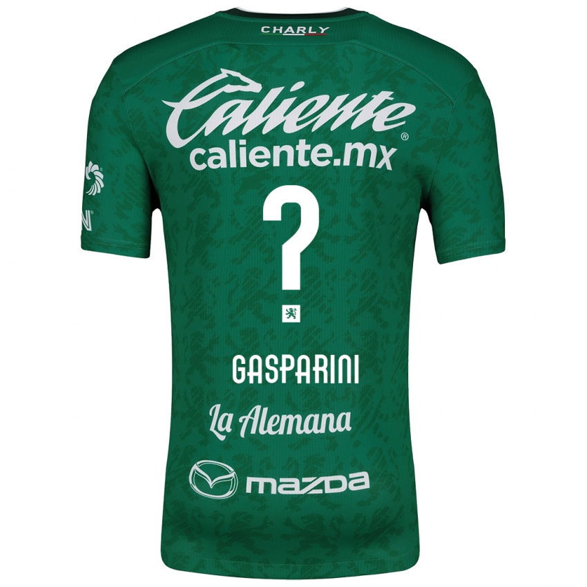 Kinder Joaquín Gasparini #0 Grün Weiß Heimtrikot Trikot 2024/25 T-Shirt