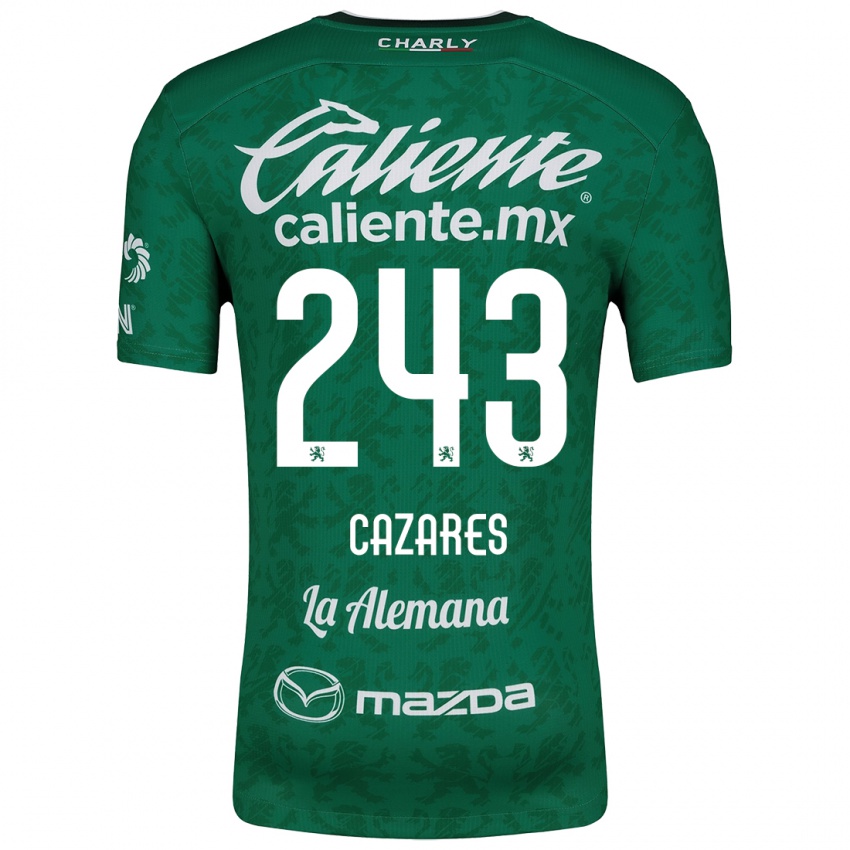 Kinder Juan Cázares #243 Grün Weiß Heimtrikot Trikot 2024/25 T-Shirt