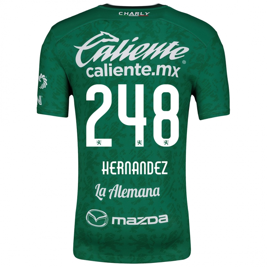 Kinder Fernando Hernández #248 Grün Weiß Heimtrikot Trikot 2024/25 T-Shirt