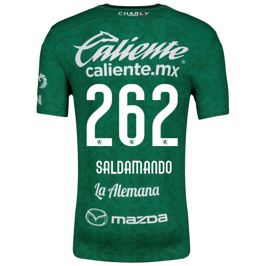 Kinder José Saldamando #262 Grün Weiß Heimtrikot Trikot 2024/25 T-Shirt