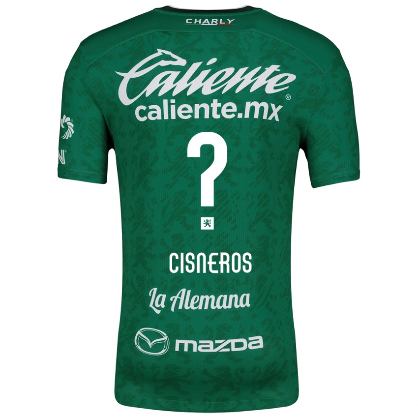 Kinder Santiago Cisneros #0 Grün Weiß Heimtrikot Trikot 2024/25 T-Shirt