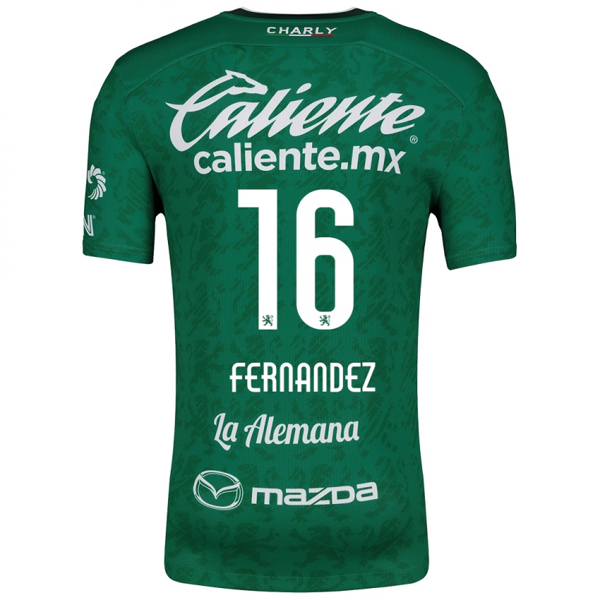 Kinder Omar Fernández #16 Grün Weiß Heimtrikot Trikot 2024/25 T-Shirt