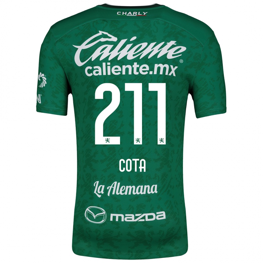 Kinder Luis Cota #211 Grün Weiß Heimtrikot Trikot 2024/25 T-Shirt