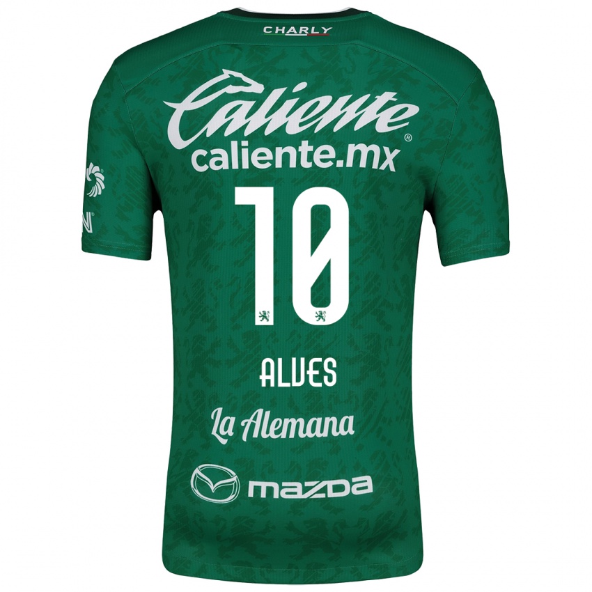 Kinder Maria Alves #10 Grün Weiß Heimtrikot Trikot 2024/25 T-Shirt