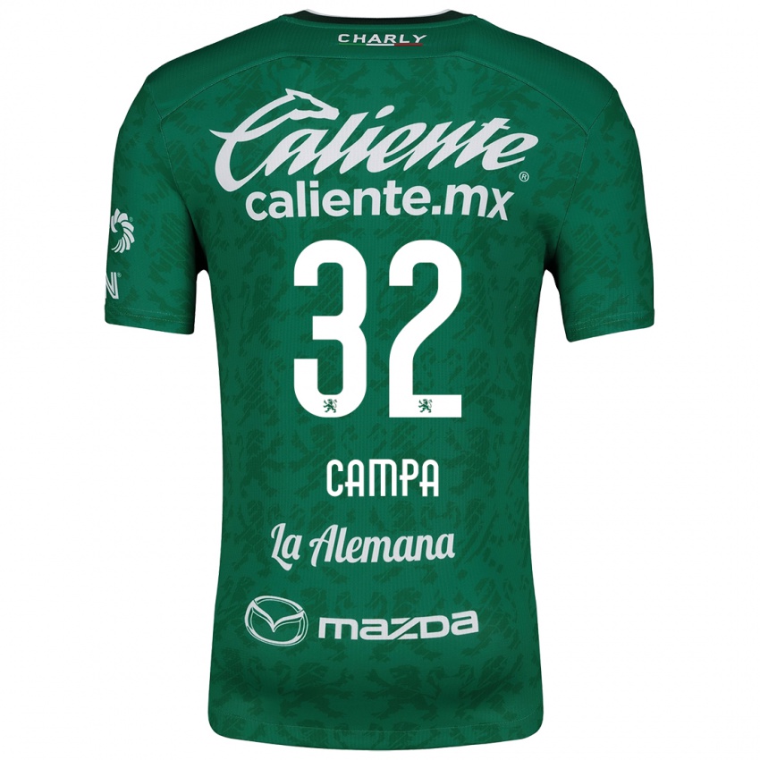 Kinder Ana Campa #32 Grün Weiß Heimtrikot Trikot 2024/25 T-Shirt