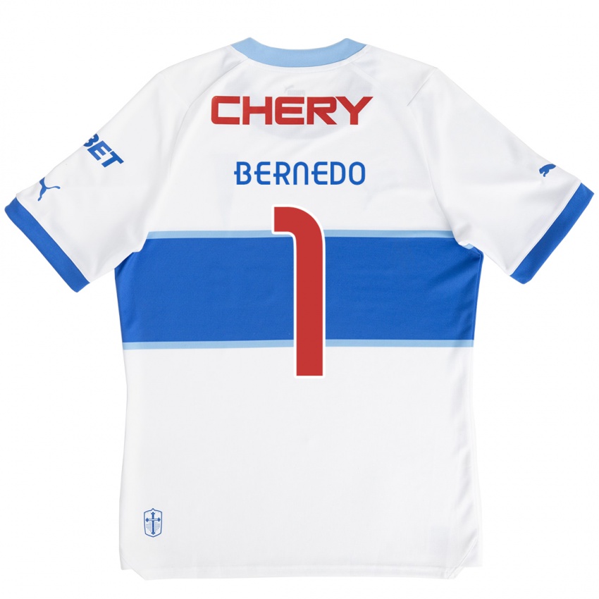 Kinder Vicente Bernedo #1 Weiß Blau Heimtrikot Trikot 2024/25 T-Shirt