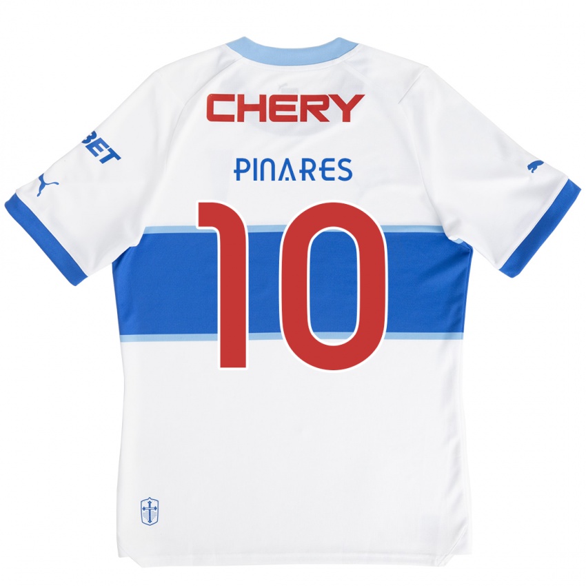 Kinder César Pinares #10 Weiß Blau Heimtrikot Trikot 2024/25 T-Shirt