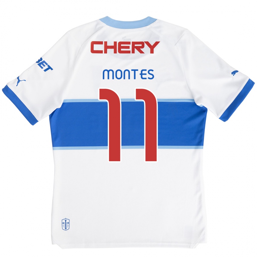 Kinder Clemente Montes #11 Weiß Blau Heimtrikot Trikot 2024/25 T-Shirt