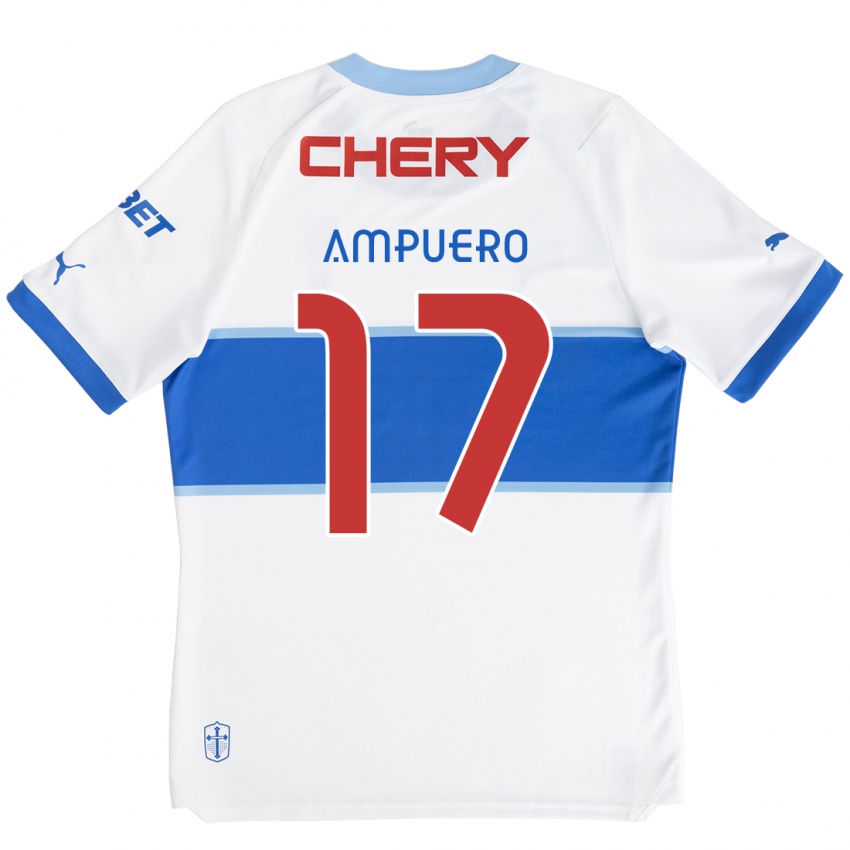 Kinder Branco Ampuero #17 Weiß Blau Heimtrikot Trikot 2024/25 T-Shirt