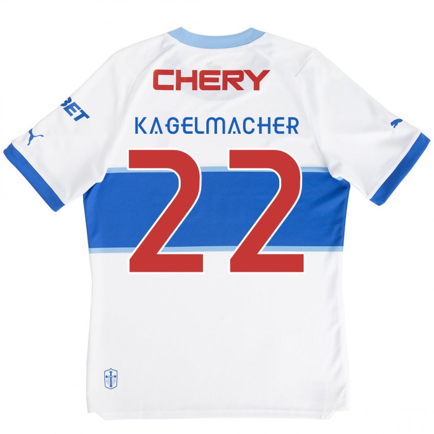 Kinder Gary Kagelmacher #22 Weiß Blau Heimtrikot Trikot 2024/25 T-Shirt