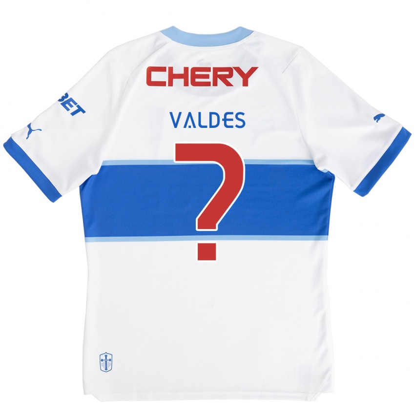 Kinder Francisco Valdés #0 Weiß Blau Heimtrikot Trikot 2024/25 T-Shirt