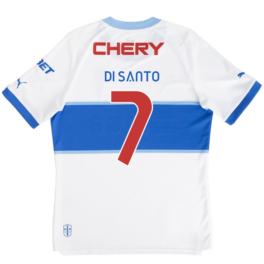 Kinder Franco Di Santo #7 Weiß Blau Heimtrikot Trikot 2024/25 T-Shirt