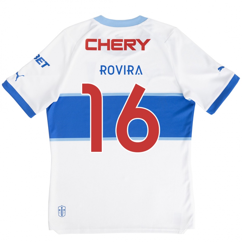 Kinder Brayan Rovira #16 Weiß Blau Heimtrikot Trikot 2024/25 T-Shirt