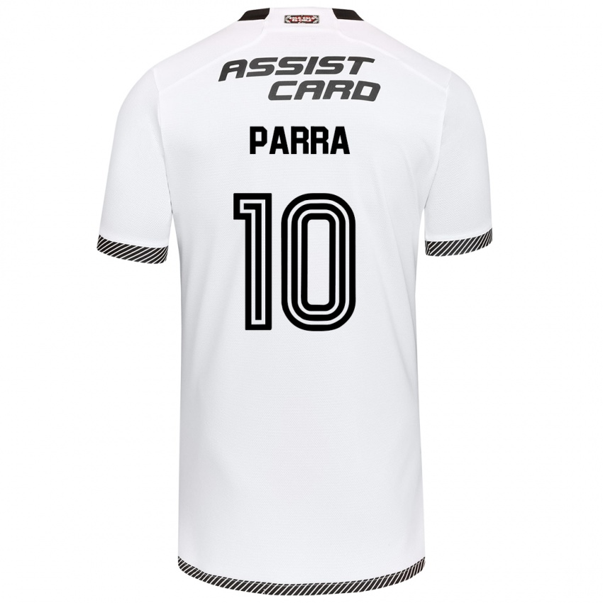 Kinder Pablo Parra #10 Weiß Schwarz Heimtrikot Trikot 2024/25 T-Shirt