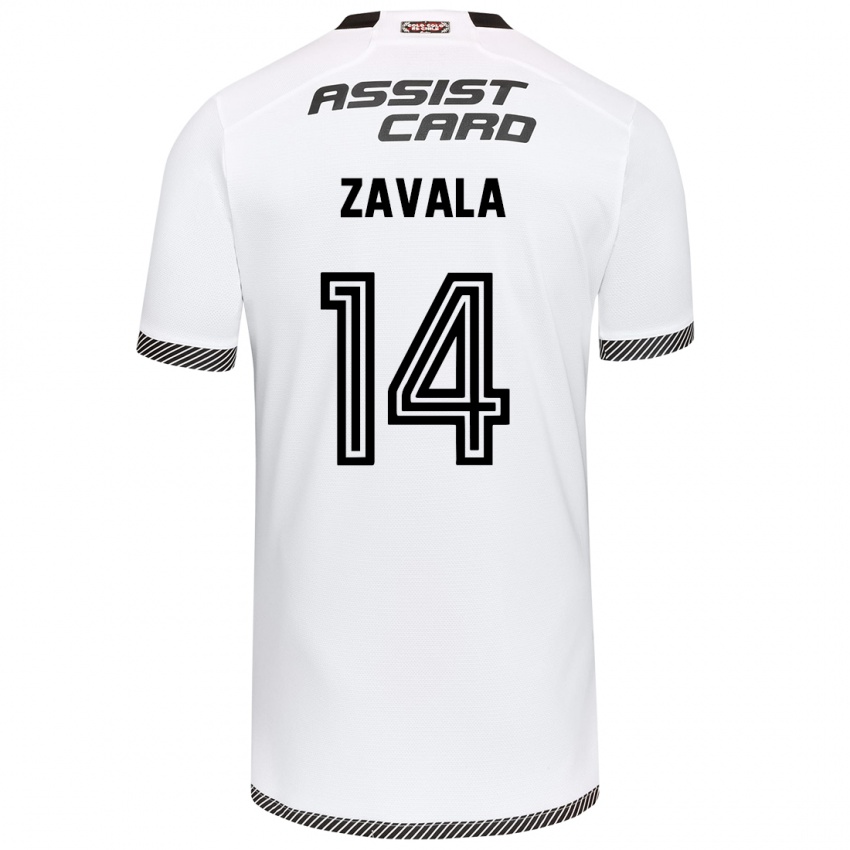 Kinder Cristián Zavala #14 Weiß Schwarz Heimtrikot Trikot 2024/25 T-Shirt