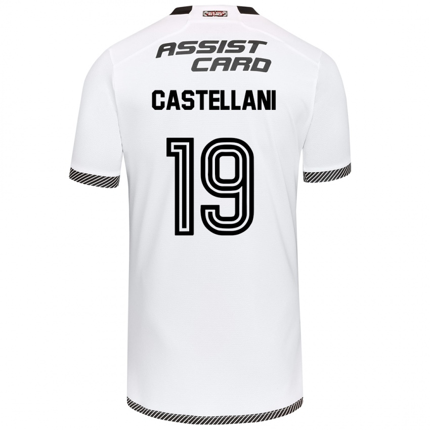 Kinder Gonzalo Castellani #19 Weiß Schwarz Heimtrikot Trikot 2024/25 T-Shirt