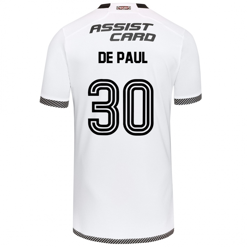 Kinder Fernando De Paul #30 Weiß Schwarz Heimtrikot Trikot 2024/25 T-Shirt