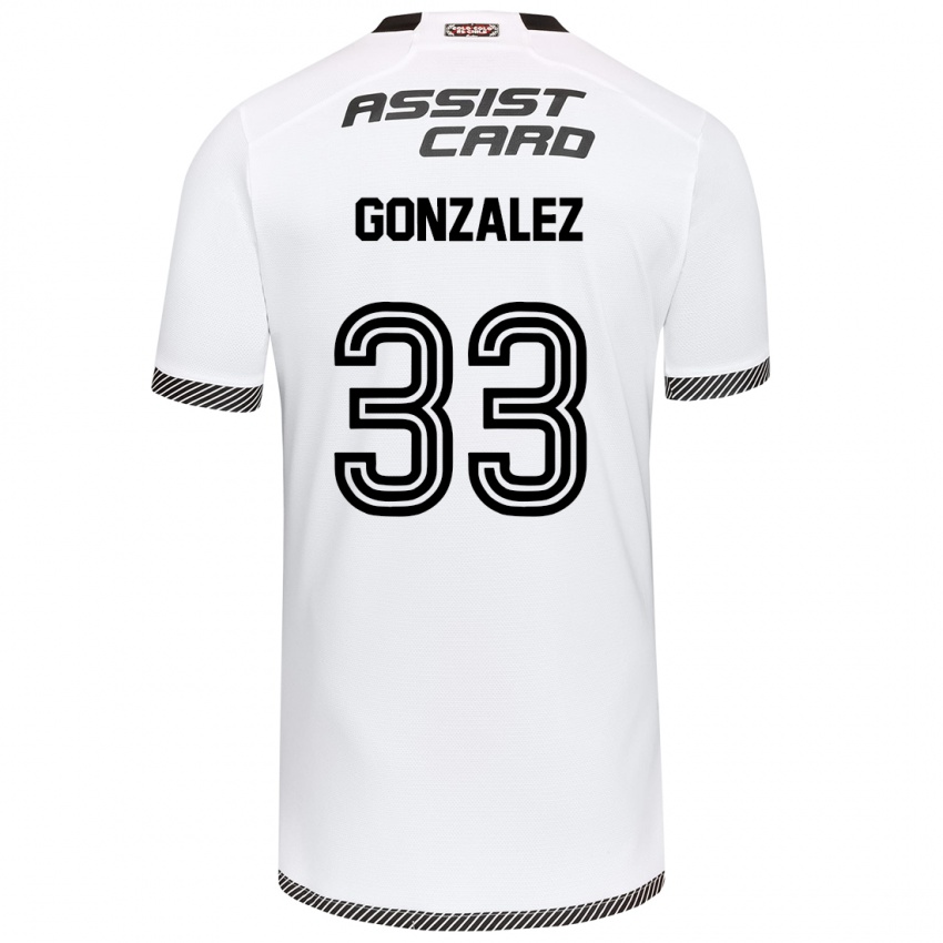 Kinder Ramiro González #33 Weiß Schwarz Heimtrikot Trikot 2024/25 T-Shirt