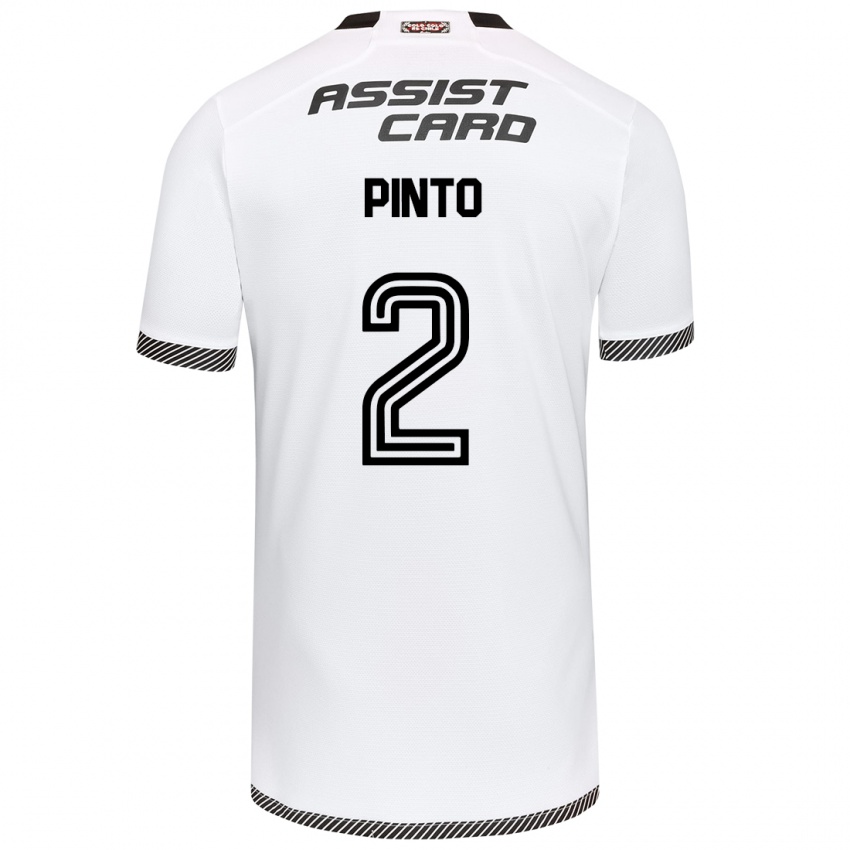 Kinder Matías Pinto #2 Weiß Schwarz Heimtrikot Trikot 2024/25 T-Shirt